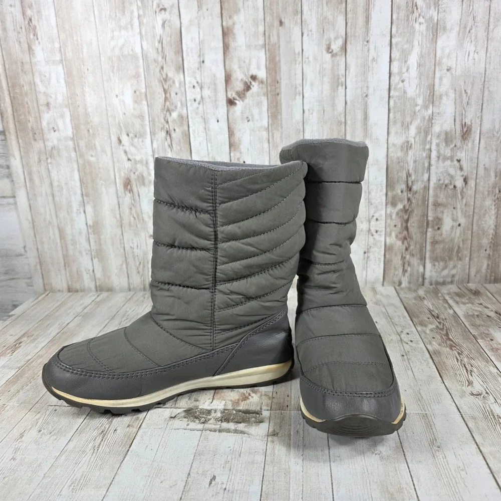 Sorel Women's Waterproof Puffer Snow Boots‎ Gray Size 7